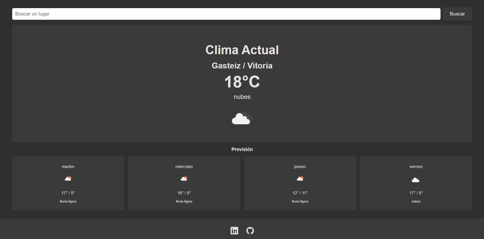 Weather App - Project Screenshot